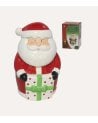 Tarro Decorativo de Papá Noel con Regalo de Cerámica
