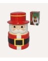 Tarro Decorativo de Papá Noel con Sombrero de Cerámica