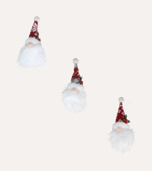 Colgante de Gnomo Navideño con Barba para Árbol