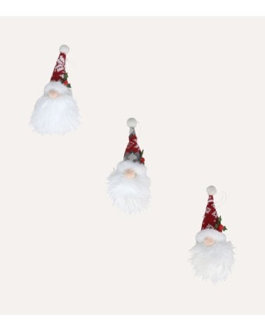 Colgante de Gnomo Navideño con Barba para Árbol