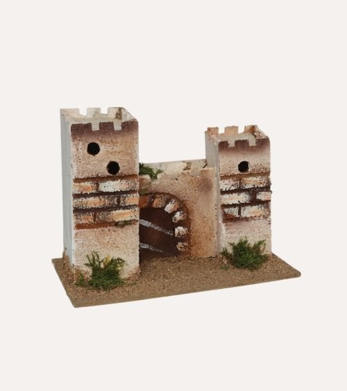 Fortaleza Antigua Decorativa para Belén Navideño