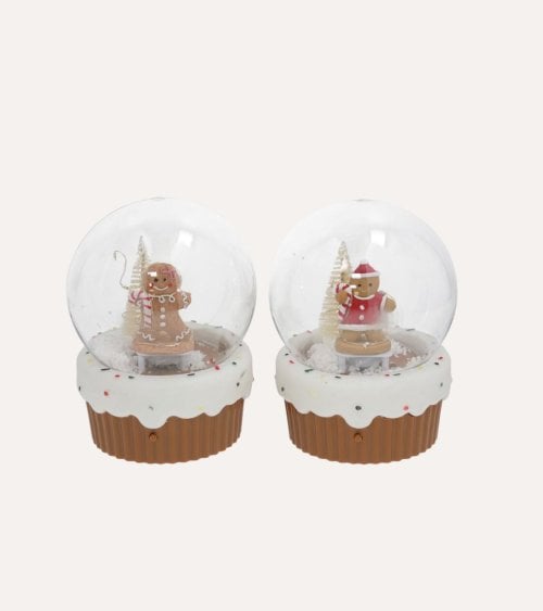 Bola de Nieve Cupcake de Galleta de Jengibre con Música