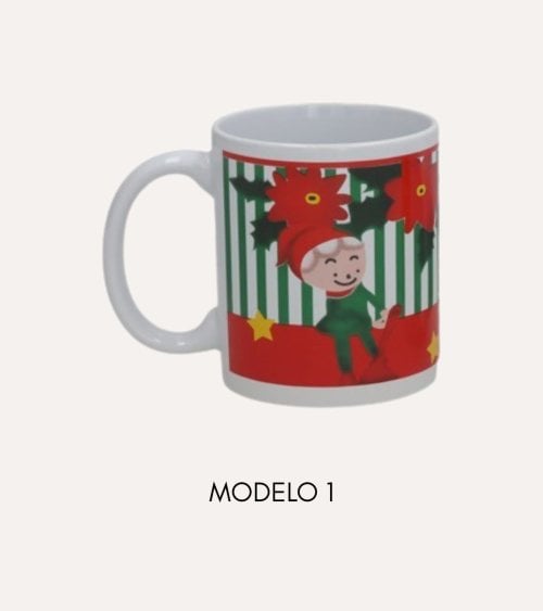 Taza Mug con Imagen NaTaza Mug con Tematica Navideña de Cerámicavideña