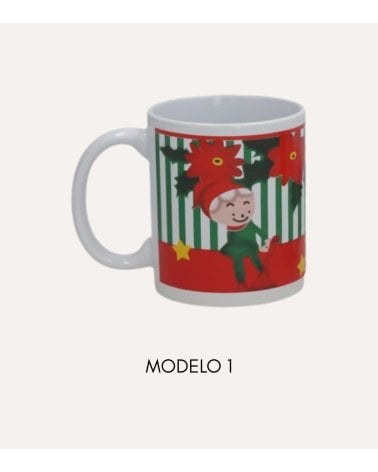 Taza Mug con Imagen NaTaza Mug con Tematica Navideña de Cerámicavideña