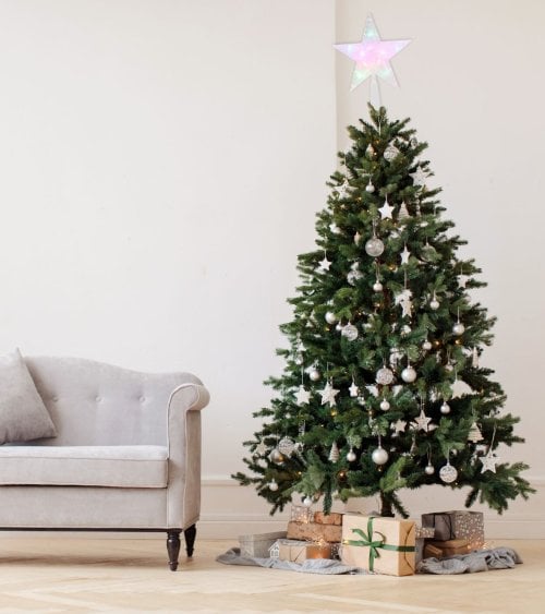 Estrella con Luz LED para Punta de Árbol Navideño