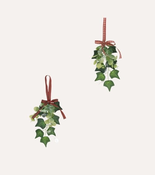 Colgante Muérdago Navideño Tradicional para Árbol