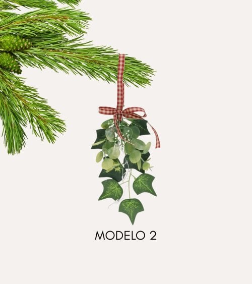 Colgante Muérdago Navideño Tradicional para Árbol