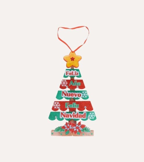 Decoración de Pared Árbol Navideño con Mensaje