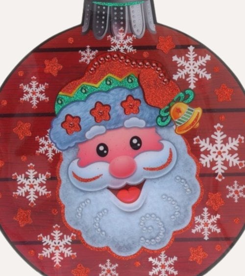 Colgante Bola de Papá Noel con LED para Árbol