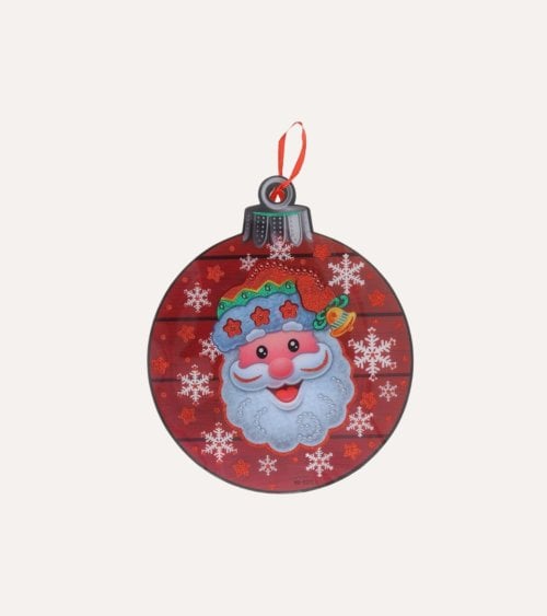 Colgante Bola de Papá Noel con LED para Árbol