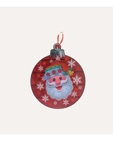 Colgante Bola de Papá Noel con LED para Árbol