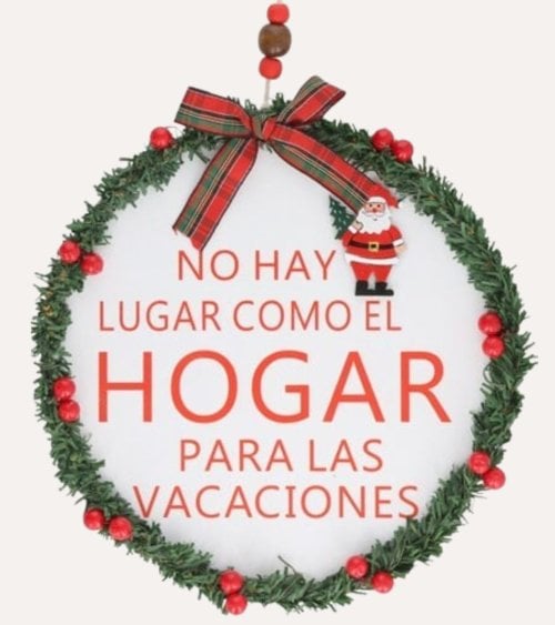 Colgante de Mensaje Navideño Redondo para Árbol