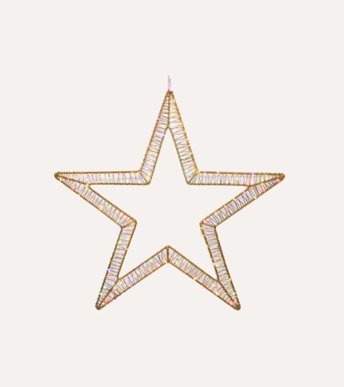 Estrella Decorativa con LED de Metal para Pared