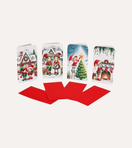 Tarjeta de Felicitación Navideña con Sobre