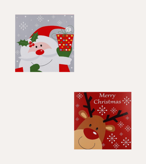 Pegatina Decorativa Navideña con Diseño Infantil y Siluetade  Ventana