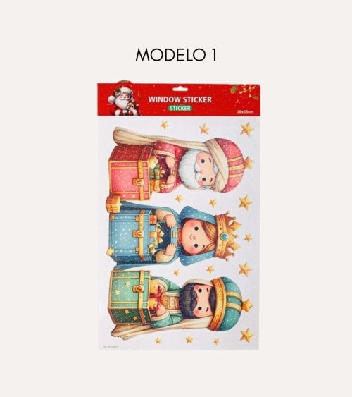 Pegatina Decorativa Navideña Infantil para Ventana