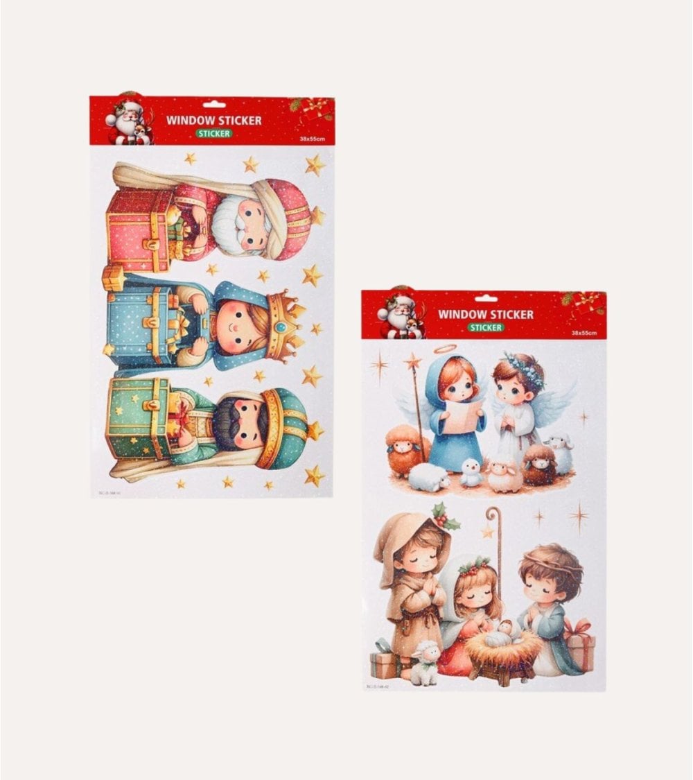 Pegatina Decorativa Navideña Infantil para Ventana