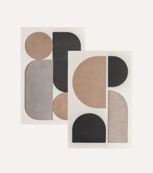 Cuadro Abstracto Geometría Nude de MDF