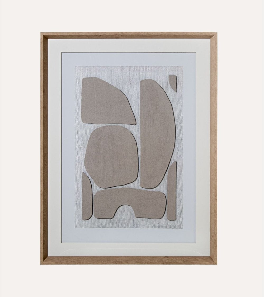 Cuadro Lienzo Impreso Abstracto de Efecto Relieve