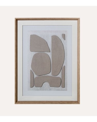 Cuadro Lienzo Impreso Abstracto de Efecto Relieve