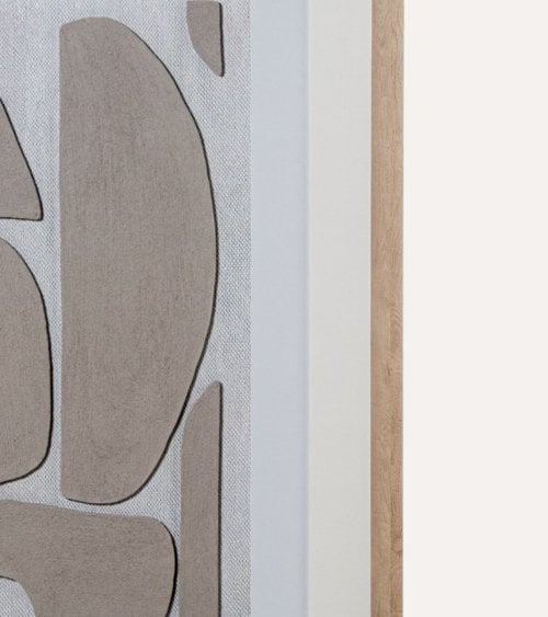 Cuadro Lienzo Impreso Abstracto de Efecto Relieve