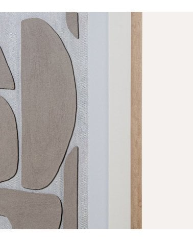 Cuadro Lienzo Impreso Abstracto de Efecto Relieve