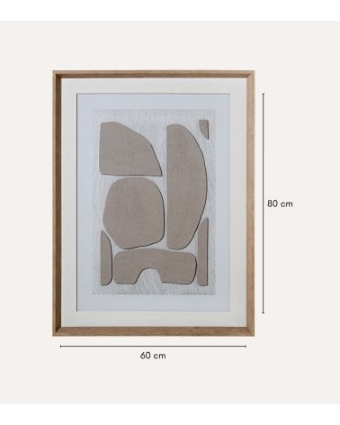 Cuadro Lienzo Impreso Abstracto de Efecto Relieve