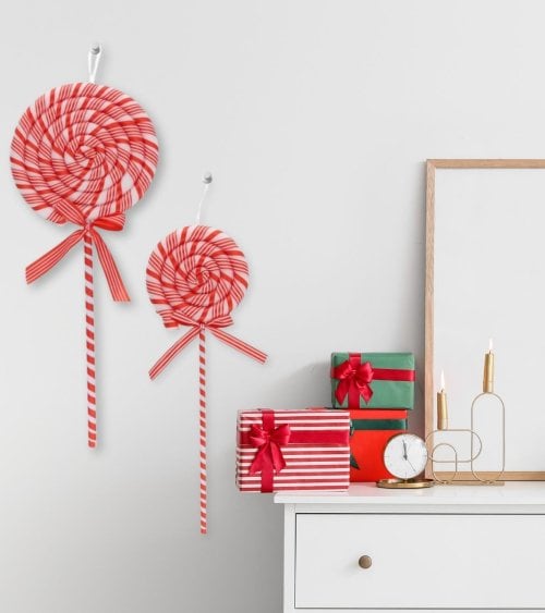 Colgante Piruleta de Caramelo para Decoración Navideña