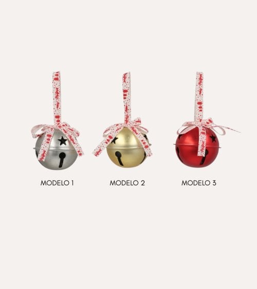 Colgante Bola de Cascabel Metalizado con Lazo