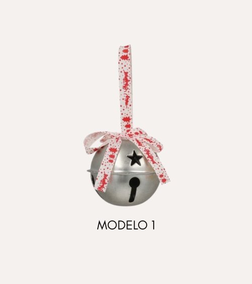 Colgante Bola de Cascabel Metalizado con Lazo