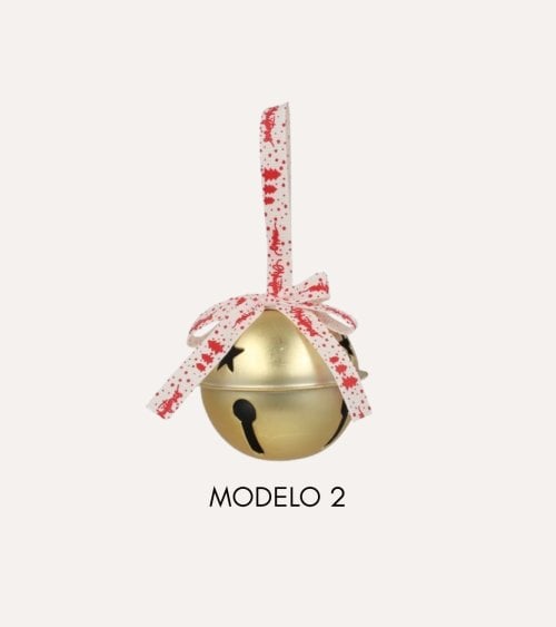 Colgante Bola de Cascabel Metalizado con Lazo