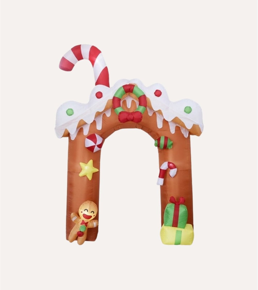 Hinchable Navideño Arco de Jengibre con LED