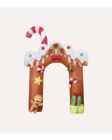 Hinchable Navideño Arco de Jengibre con LED