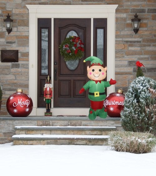Hinchable Navideño de Elfo de Poliéster