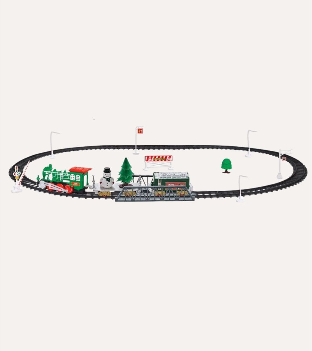Circuito de Tren Navideño con LED y Música