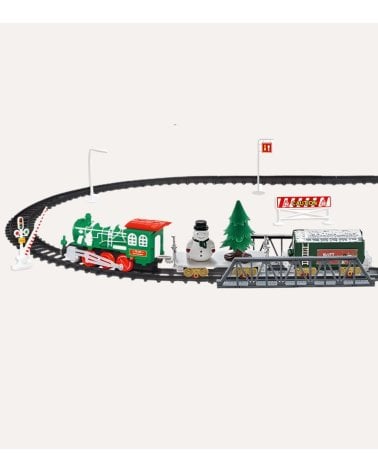 Circuito de Tren Navideño con LED y Música