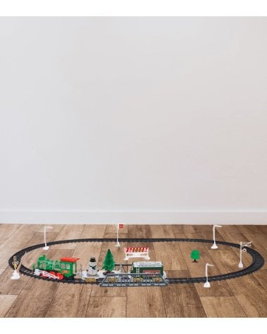 Circuito de Tren Navideño con LED y Música