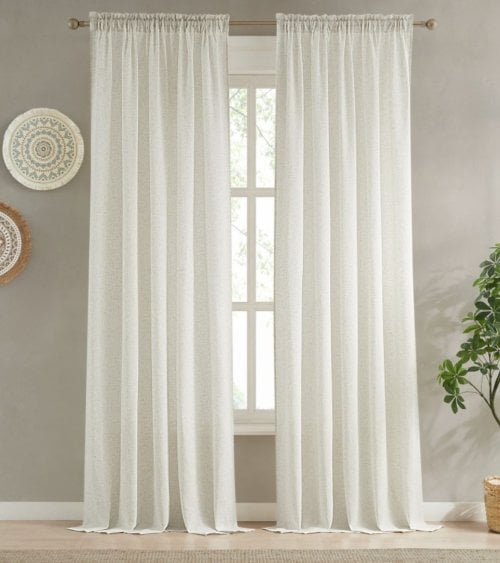 Visillo Línea Nature de Poliéster y Lino