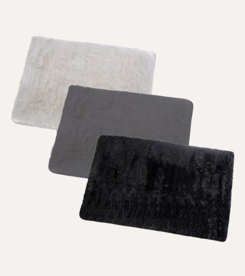 Alfombra de Pelo Corto Suave de Poliéster