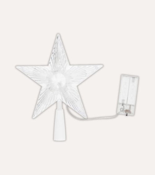 Estrella con Luz LED para Punta de Árbol Navideño