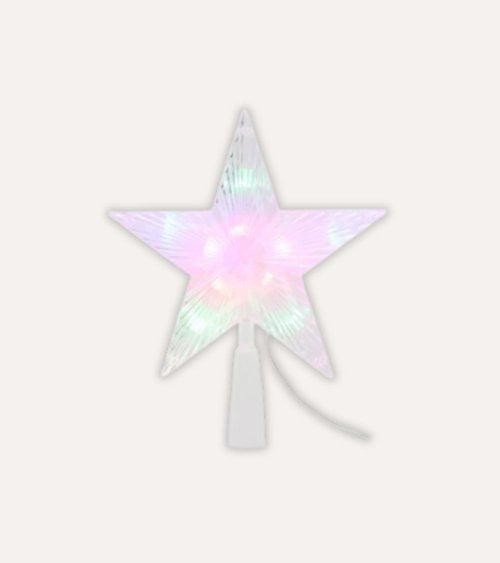 Estrella con Luz LED para Punta de Árbol Navideño