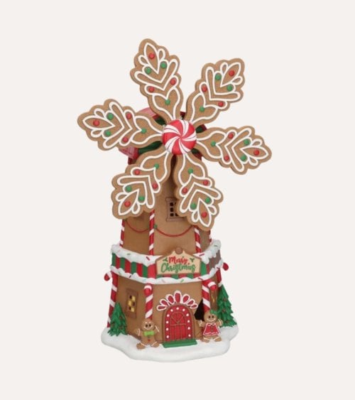 Figura Decorativa de Molino de Viento Galleta de Jengibre