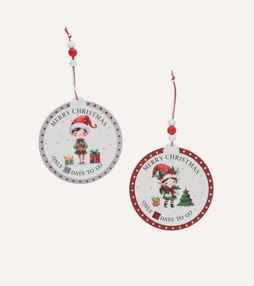 Colgante de Elfo Navideño Cuenta Atrás para Navidad