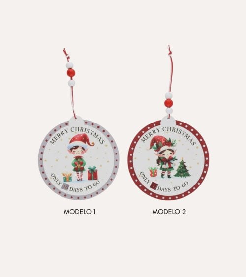 Colgante de Elfo Navideño Cuenta Atrás para Navidad