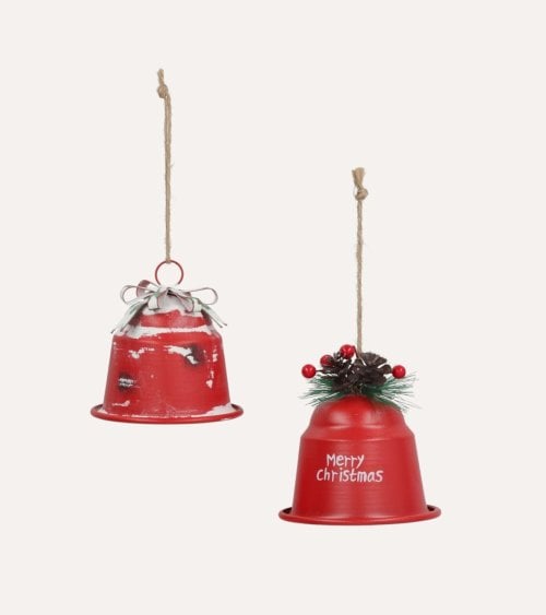 Colgante de Campana Navideña de Metal para Árbol