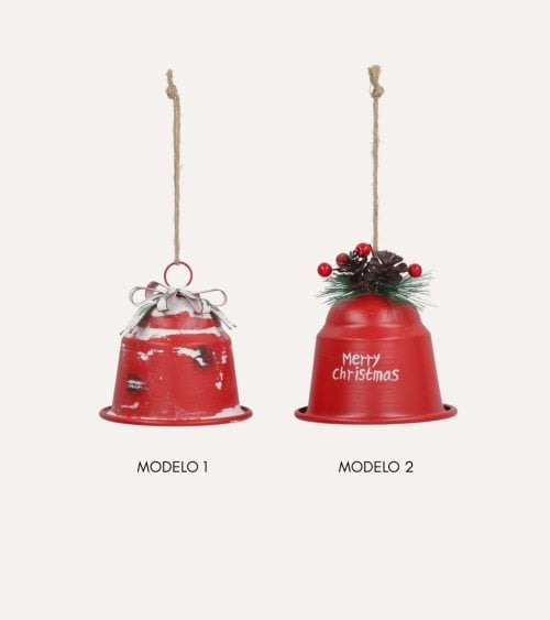 Colgante de Campana Navideña de Metal para Árbol