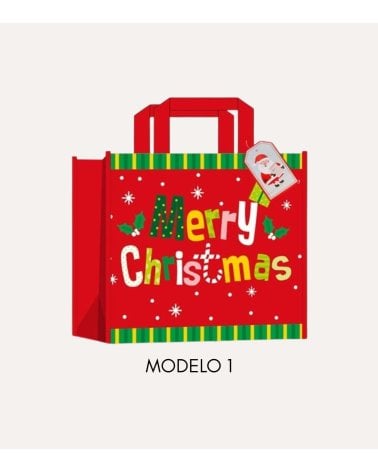 Bolsa de Regalo Navideña Clásica de Papel y Cartón