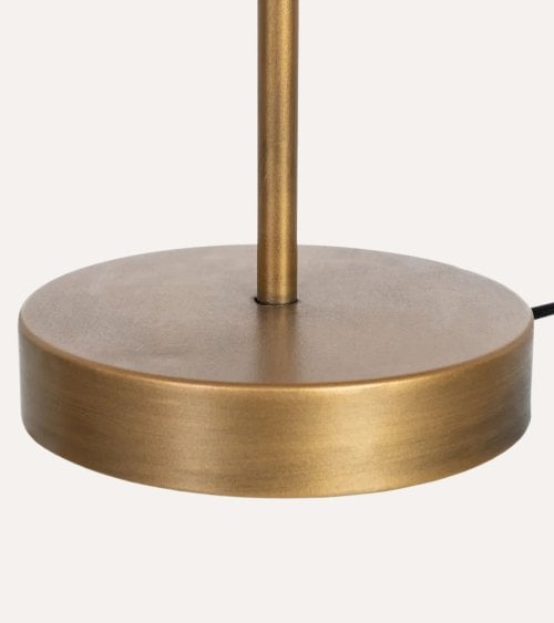 Lámpara de Mesa Cuentas de Madera y Metal