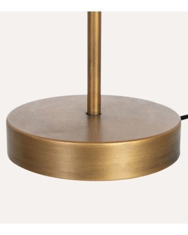 Lámpara de Mesa Cuentas de Madera y Metal