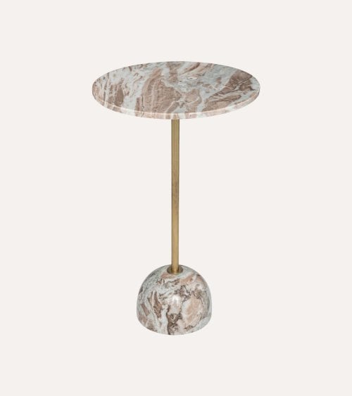 Mesa Auxiliar Nema de Mármol y Acero